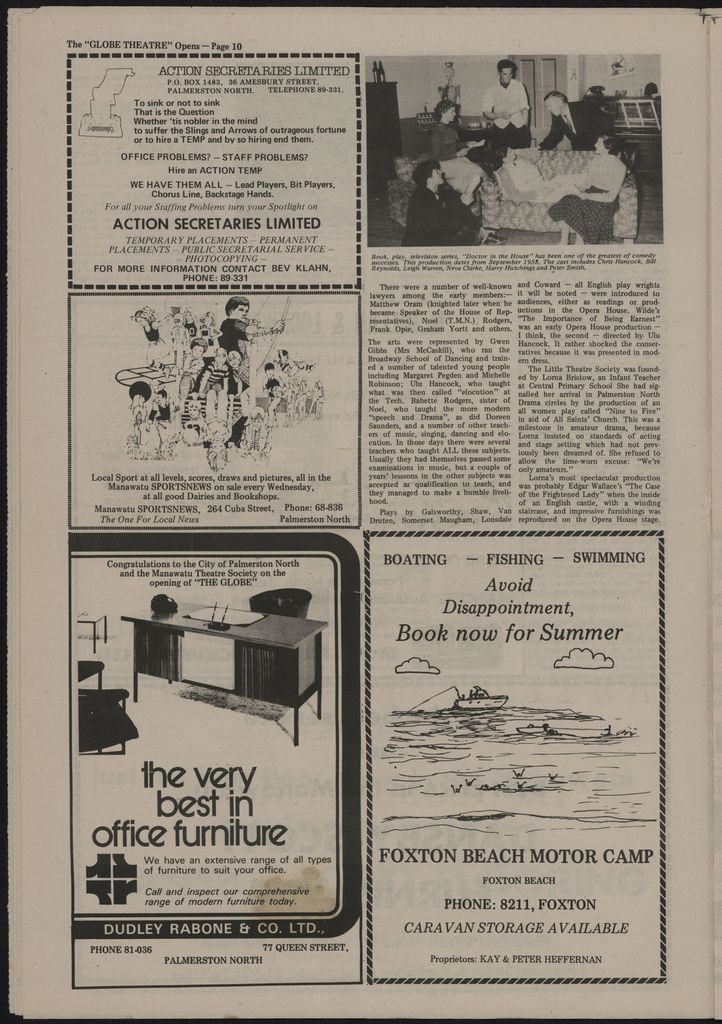 "The Globe Theatre Opens" Commemorative Newspaper 10