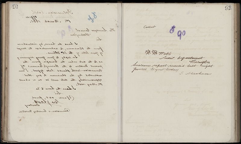 Outwards Correspondence of the Palmerston North Cemetery Trustees, 1898 -1902 120