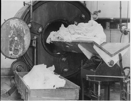Butter making at Rongotea Co-operative Dairy Company Ltd
