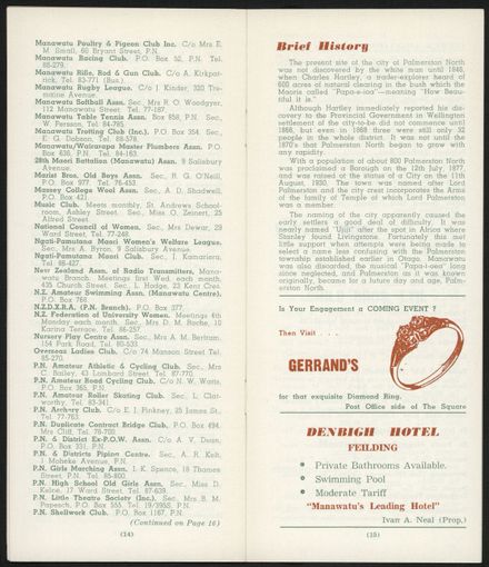 Visitors Guide Palmerston North and Feilding: September-November 1961 - 9