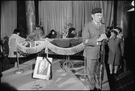 Prime Minister's Coffin in Parliament Buildings