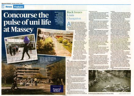 Back Issues: Concourse the pulse of uni life at Massey