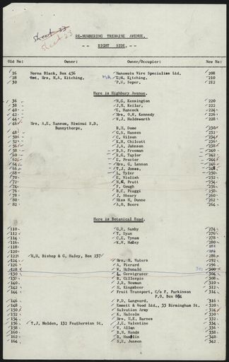 Street Renumbering Guide: Page 294