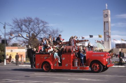 Vintage Fire Engine in the Square