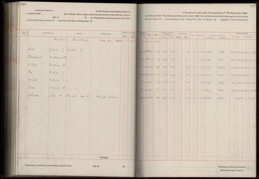 Rate book, 1912-1913 - 2021Pa_PNC2-23-2-V20_034001-0150