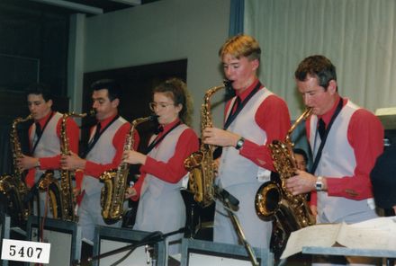 Queen City Big Band saxophone section, Manawatū Jazz Festival - Resource cover image