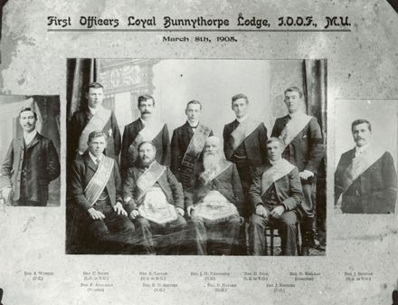 The First Officers of the Bunnythorpe Lodge