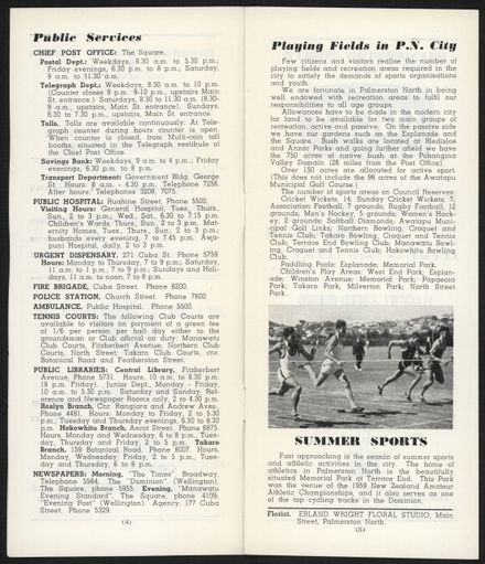 Visitors Guide Palmerston North and Feilding: November 1960 - 4