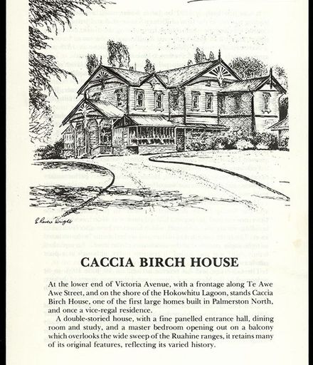Booklet, Caccia Birch House