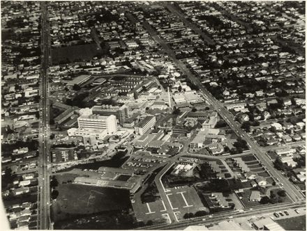 Aerial view of Palmerston North Public Hospital