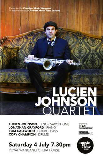 Programme - Lucien Johnson Quartet, Whanganui Opera House