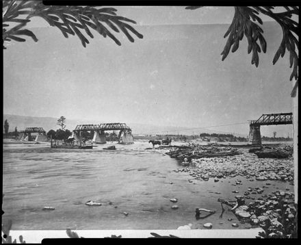 Ashhurst Bridge after flood damage