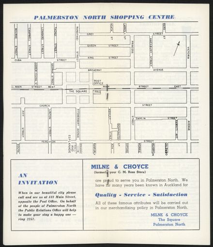 Visitors Guide Palmerston North and Feilding: November 1960 - 7