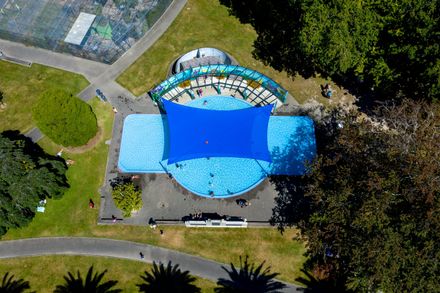 The Esplanade: Phoenix Palms lining Palm Drive and RSA Paddling Pool