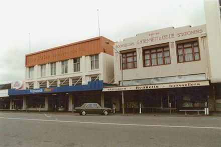 Hopwoods Mitre 10 and Bennett's bookshop, Broadway