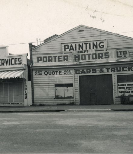 Porter Motors Ltd and Furniture Services, Rangitikei Street
