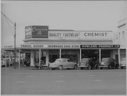 Shops on the corner of Main Street East and The Square