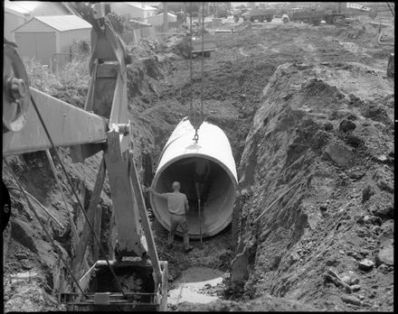 Pipe laying on Pioneer Highway