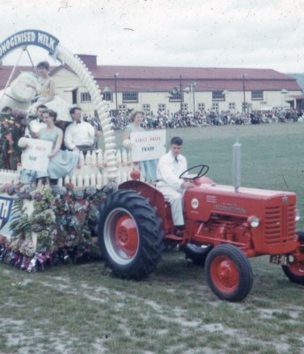 Floral Festival Parade - Palmerston North Milk Treatment Station's Float in Floral Parade