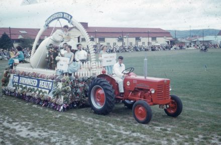 Floral Festival Parade - Palmerston North Milk Treatment Station's Float in Floral Parade