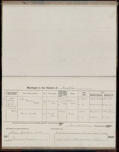 Marriage register 1909- 1927