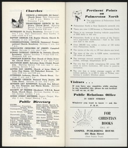 Visitors Guide Palmerston North and Feilding: March 1961 - 12