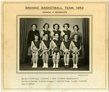 Bramac Basketball (Netball) Team, 1952