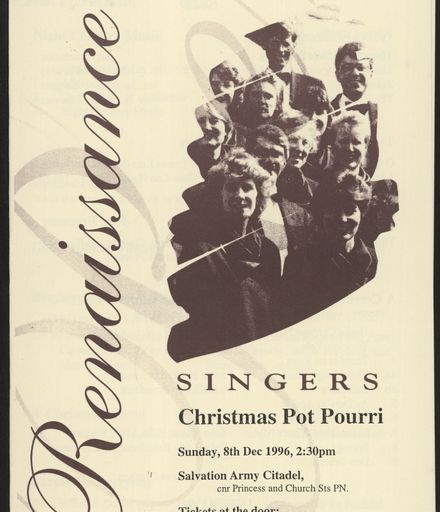 Renaissance Singers concert programme