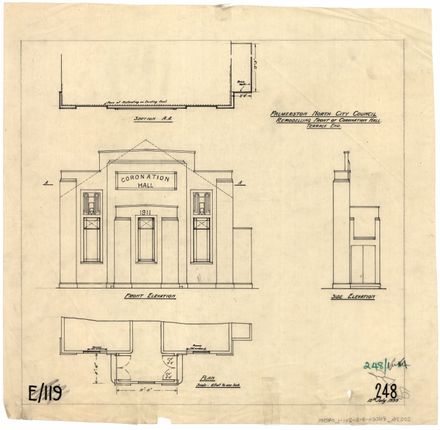 Remodelling Front of Coronation Hall, Terrace End