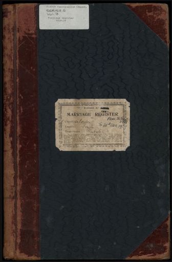 Marriage register 1909- 1927