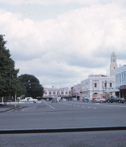 Buildings on the corner of Main Street and the Square, Palmerston North