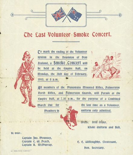 Last Volunteer Smoke Concert poster