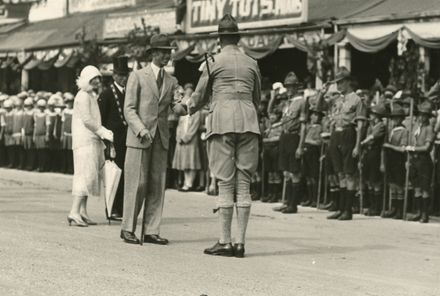 Duke of York greeted by Army Captain A. E. Ekstedt