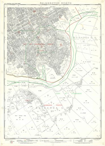 NZ Cadastral Map - Town Series: Palmerston North Map 3