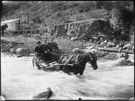 Council Staff Cross the Turitea Stream in a Trap