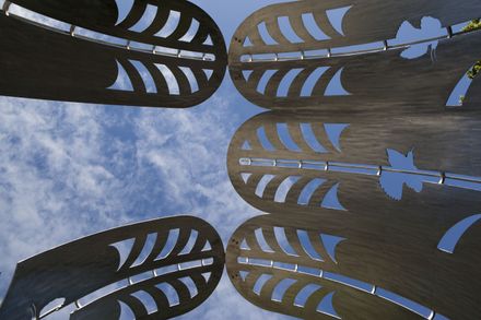 Nga Huruhuru Rangatira public sculpture (detail)
