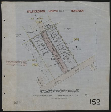 Survey Plans (subdivisions) 1902 - 1939