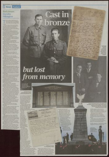 Back Issues:  Cast in bronze but lost from memory