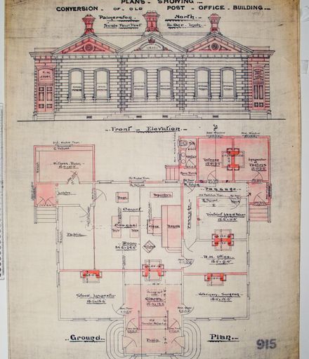 Page 2: Plan of conversion of Palmerston North Post Office