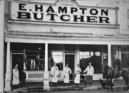 Staff outside E Hampton Butcher shop