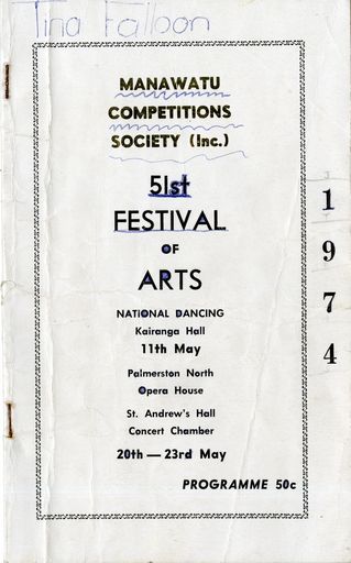 Manawatū Competitions Society, Programme, Fifty-First Festival