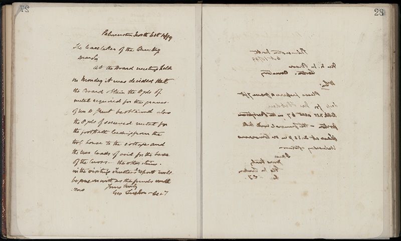 Outwards Correspondence of the Palmerston North Cemetery Trustees, 1898 -1902 55