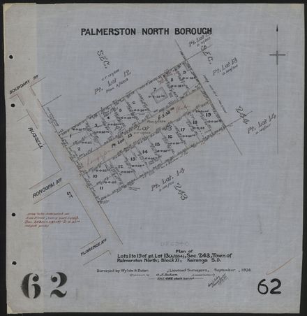 Survey Plans (subdivisions) 1902 - 1939