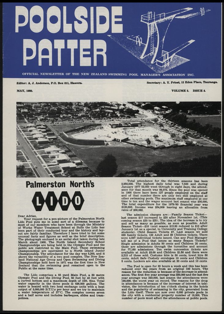 Poolside Patter - Article on Palmerston North's Lido 1