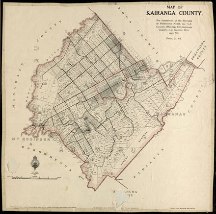 Kairanga County Map, 1916