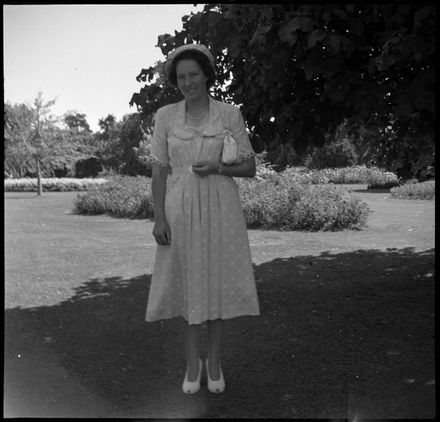 Woman in a Park, thought to be at the Victoria Esplanade - Resource cover image