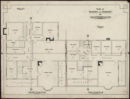 L. G. West, Plans for a Residence at Hokowhitu - Resource cover image