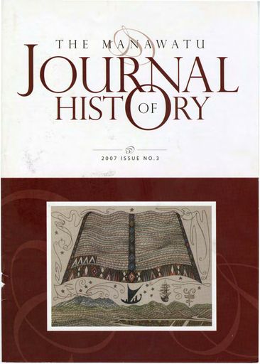 The Manawatu Journal of History: Issue 3