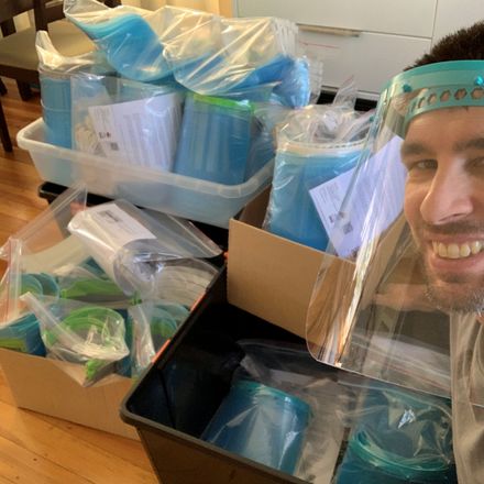 Face shields made at Blueprint Makerspace during Covid-19 Lockdown. - Resource cover image