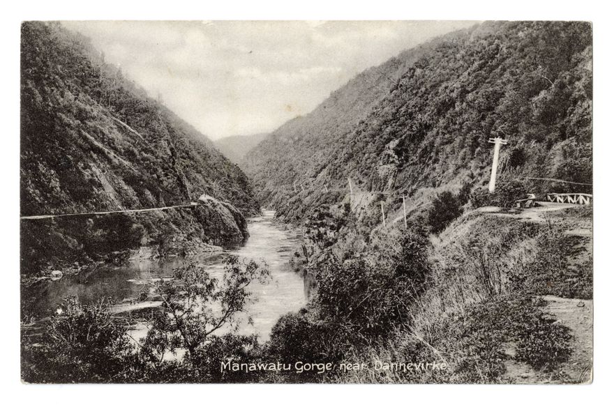 Postcard - Gorge near Dannevirke